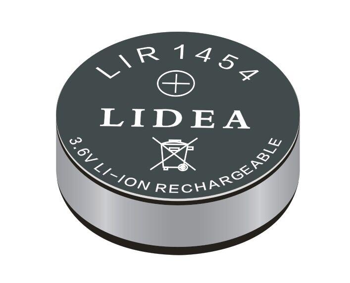 LIDEA品牌TWS蓝牙耳机纽扣电池LIR1454容量90mah